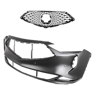 Replacement - 2-Piece (Front Bumper Cover, Grille) (Standard Line)