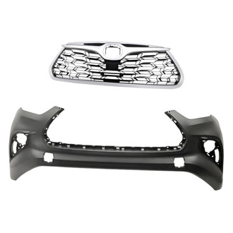 Replacement - 2-Piece (Front Bumper Cover, Grille) (Standard Line)