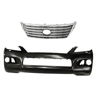 Replacement - 2-Piece (Front Bumper Cover, Grille) (Standard Line)
