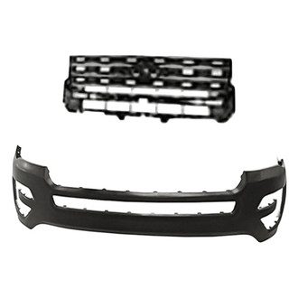 Replacement - 2-Piece (Front Bumper Cover, Grille)