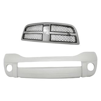 Replacement - 2-Piece (Front Bumper Cover, Grille)