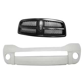 Replacement - 2-Piece (Front Bumper Cover, Grille) (Standard Line)