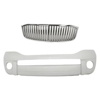 Replacement - 2-Piece (Front Bumper Cover, Grille)