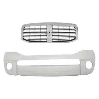 Replacement - 2-Piece (Front Bumper Cover, Grille) (Standard Line)
