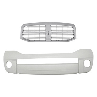 Replacement - 2-Piece (Front Bumper Cover, Grille) (Standard Line)