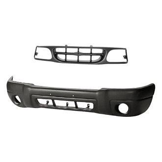 Replacement - 2-Piece (Front Bumper Cover, Grille) (Standard Line)