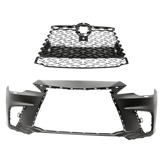 Replacement - 2-Piece (Front Bumper Cover, Grille) (Standard Line)
