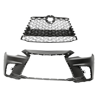 Replacement - 2-Piece (Front Bumper Cover, Grille) (Standard Line)