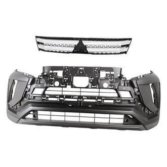 Replacement - 2-Piece (Front Bumper Cover, Grille) (CAPA Certified)