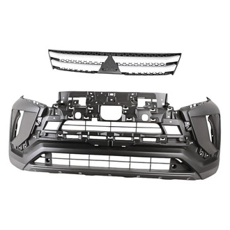 Replacement - 2-Piece (Front Bumper Cover, Grille) (CAPA Certified)