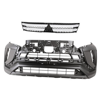 Replacement - 2-Piece (Front Bumper Cover, Grille) (CAPA Certified)