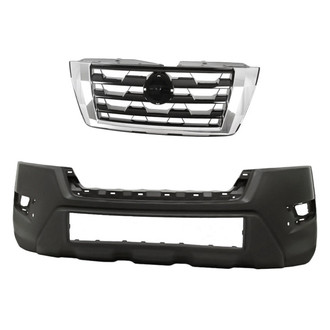 Replacement - 2-Piece (Front Bumper Cover, Grille) (CAPA Certified)