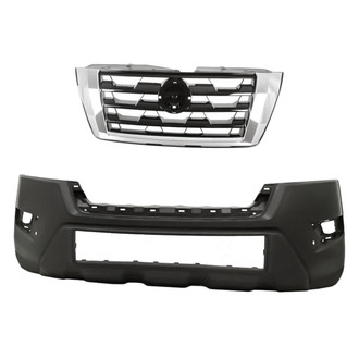 Replacement - 2-Piece (Front Bumper Cover, Grille) (CAPA Certified)