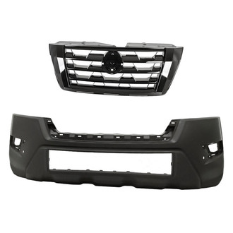 Replacement - 2-Piece (Front Bumper Cover, Grille) (CAPA Certified)
