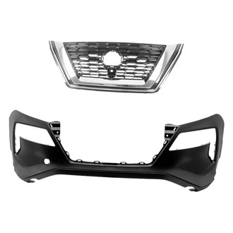 Replacement - 2-Piece (Front Bumper Cover, Grille) (CAPA Certified)
