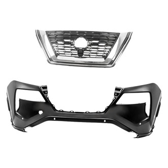 Replacement - 2-Piece (Front Bumper Cover, Grille) (CAPA Certified)