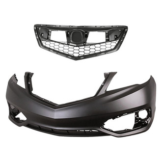 Replacement - 2-Piece (Front Bumper Cover, Grille) (CAPA Certified)