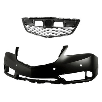 Replacement - 2-Piece (Front Bumper Cover, Grille) (CAPA Certified)