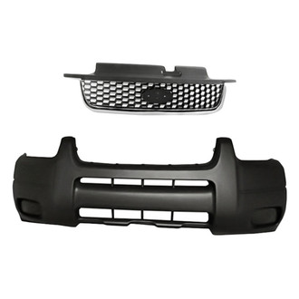 Replacement - 2-Piece (Front Bumper Cover, Grille) (Standard Line)