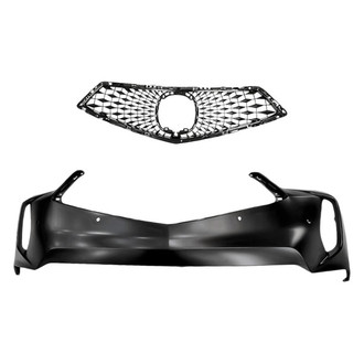 Replacement - 2-Piece (Front Bumper Cover, Grille) (CAPA Certified)