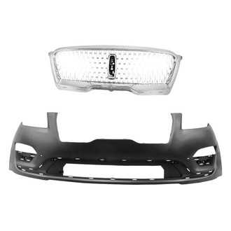 Replacement - 2-Piece (Front Bumper Cover, Grille) (CAPA Certified)