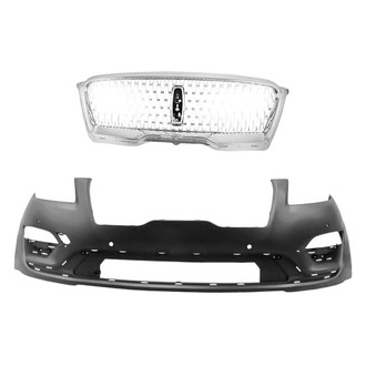Replacement - 2-Piece (Front Bumper Cover, Grille) (CAPA Certified)
