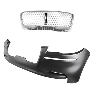 Replacement - 2-Piece (Front Bumper Cover, Grille) (CAPA Certified)