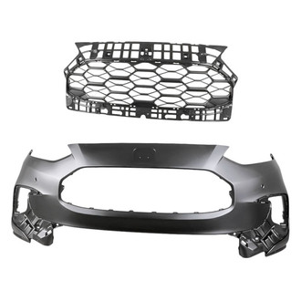 Replacement - 2-Piece (Front Bumper Cover, Grille) (CAPA Certified)