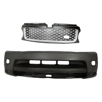Replacement - 2-Piece (Front Bumper Cover, Grille) (Standard Line)