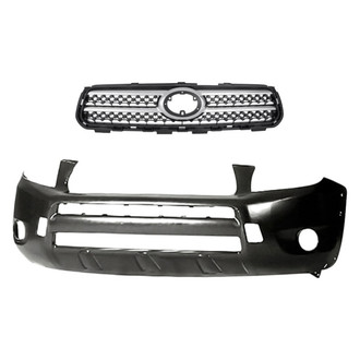 Replacement - 2-Piece (Front Bumper Cover, Grille) (Standard Line)