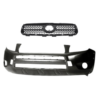 Replacement - 2-Piece (Front Bumper Cover, Grille) (Standard Line)