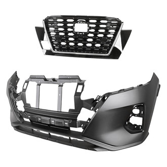 Replacement - 2-Piece (Front Bumper Cover, Grille) (Standard Line)