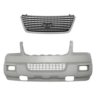 Replacement - 2-Piece (Front Bumper Cover, Grille) (Standard Line)