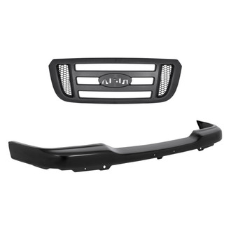 Replacement - 2-Piece (Front Bumper Cover, Grille) (Standard Line)