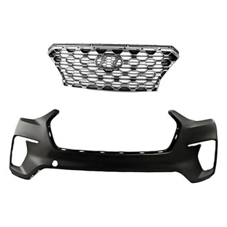 Replacement - 2-Piece (Front Bumper Cover, Grille) (Standard Line)