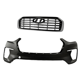 Replacement - 2-Piece (Front Bumper Cover, Grille) (Standard Line)