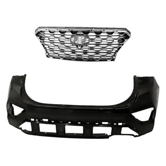Replacement - 2-Piece (Front Bumper Cover, Grille) (Standard Line)
