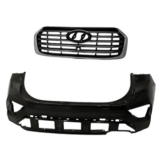 Replacement - 2-Piece (Front Bumper Cover, Grille) (Standard Line)