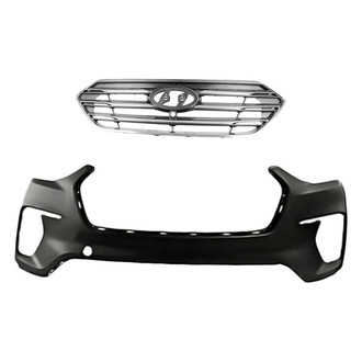 Replacement - 2-Piece (Front Bumper Cover, Grille) (Standard Line)