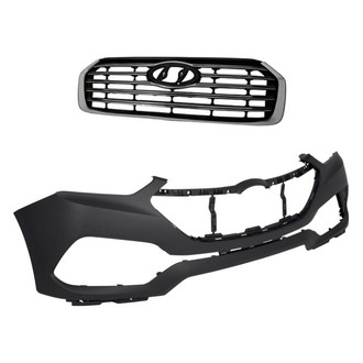 Replacement - 2-Piece (Front Bumper Cover, Grille) (Standard Line)