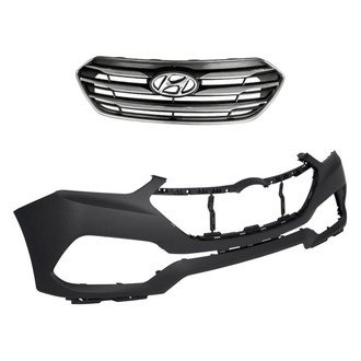 Replacement - 2-Piece (Front Bumper Cover, Grille) (Standard Line)