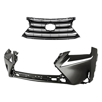 Replacement - 2-Piece (Front Bumper Cover, Grille) (Standard Line)