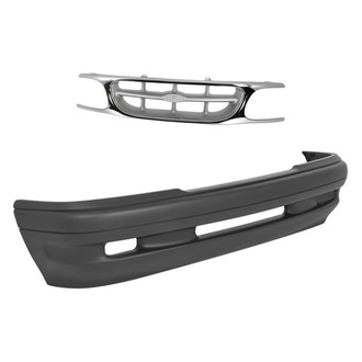 Replacement - 2-Piece (Front Bumper Cover, Grille)