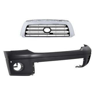 Replacement - 2-Piece (Front Bumper Cover, Grille) (Standard Line)