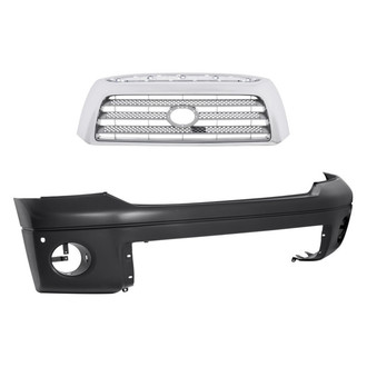Replacement - 2-Piece (Front Bumper Cover, Grille) (Standard Line)