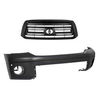 Replacement - 2-Piece (Front Bumper Cover, Grille) (Standard Line)