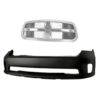 Replacement - 2-Piece (Front Bumper Cover, Grille) (CAPA Certified)