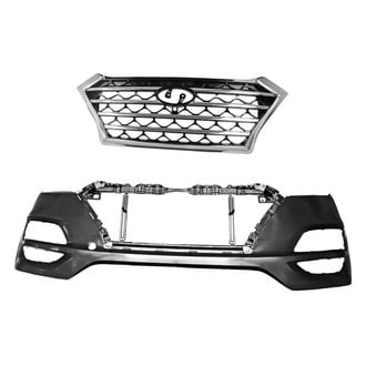 Replacement - 2-Piece (Front Bumper Cover, Grille) (Standard Line)