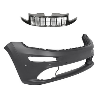 Replacement - 2-Piece (Front Bumper Cover, Grille) (Standard Line)
