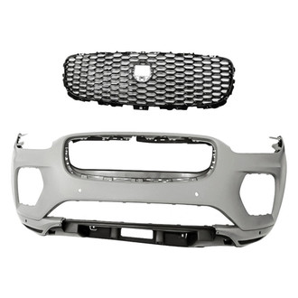 Replacement - 2-Piece (Front Bumper Cover, Grille) (Standard Line)